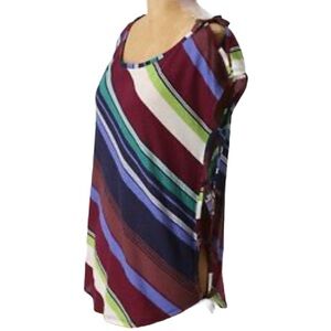 Anthropologie Pilcro Striped Boho Top – Cutout Sides, Size M